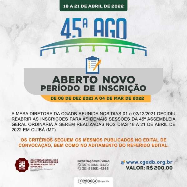 45ª AGO CGADB